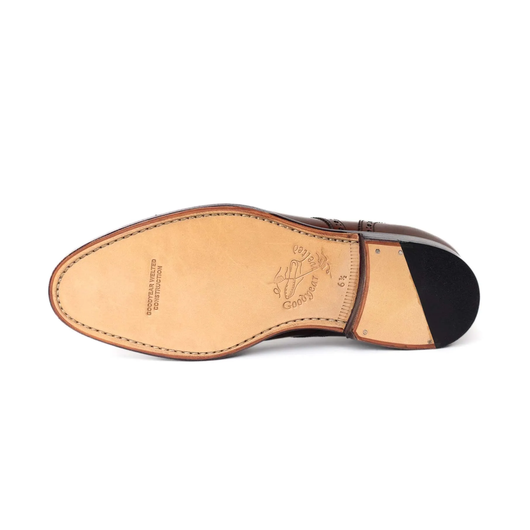 Half Brogue Derby shoes for men in Cuoio (98846)