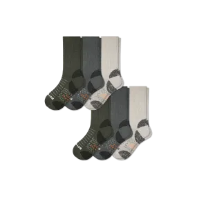 Hiking Calf Socks for Men, 6-Pack