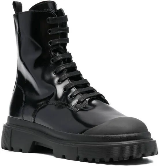 Hogan H619 Combat boots Black