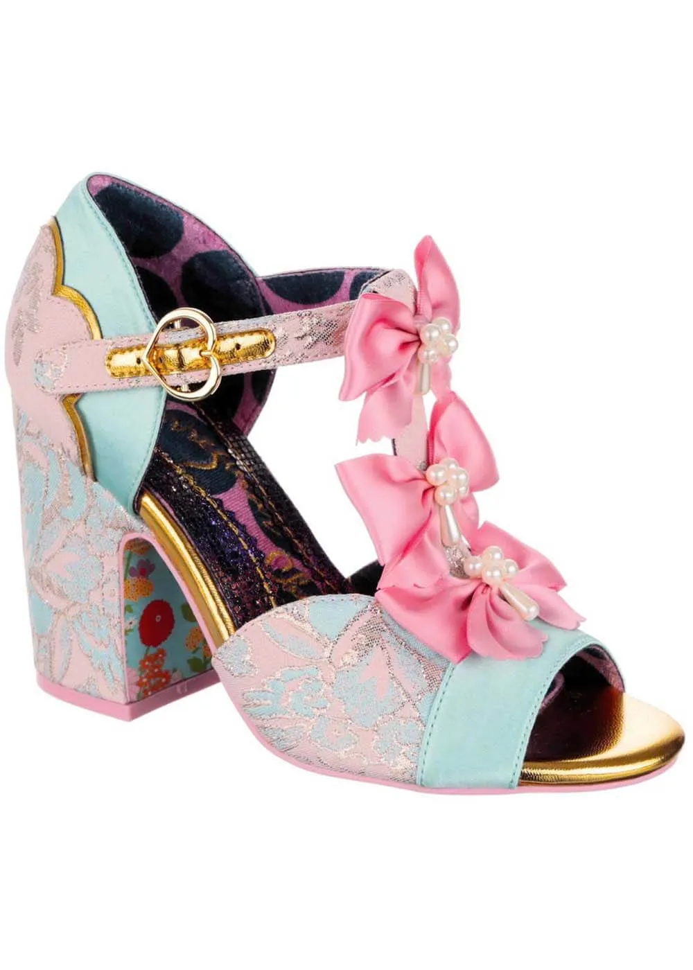 Irregular Choice Versailles Bow Pumps Light Pink