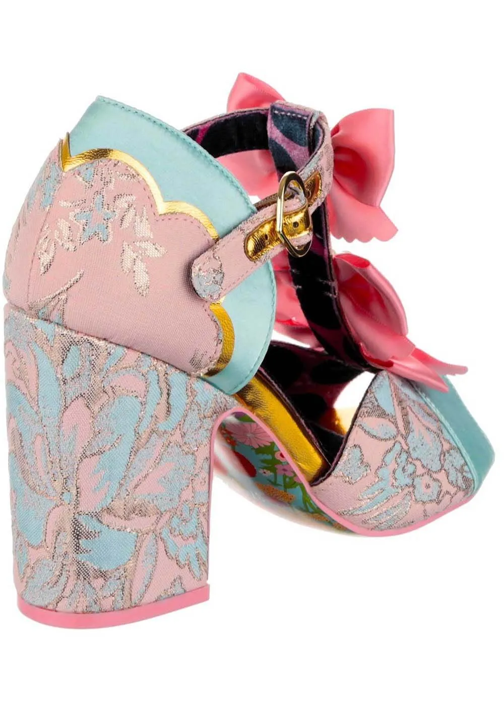 Irregular Choice Versailles Bow Pumps Light Pink