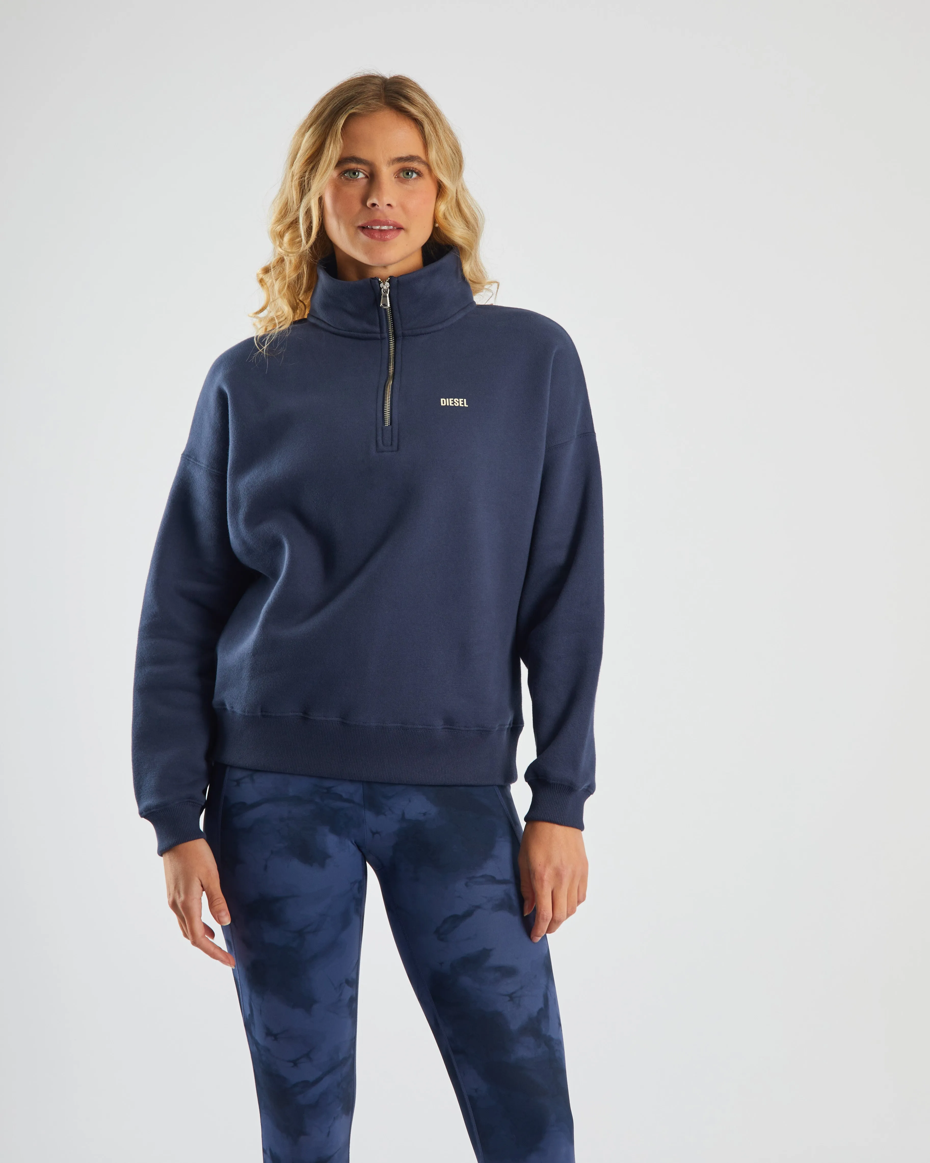 Karlene Half Zip Bluestone - Women's Clothing