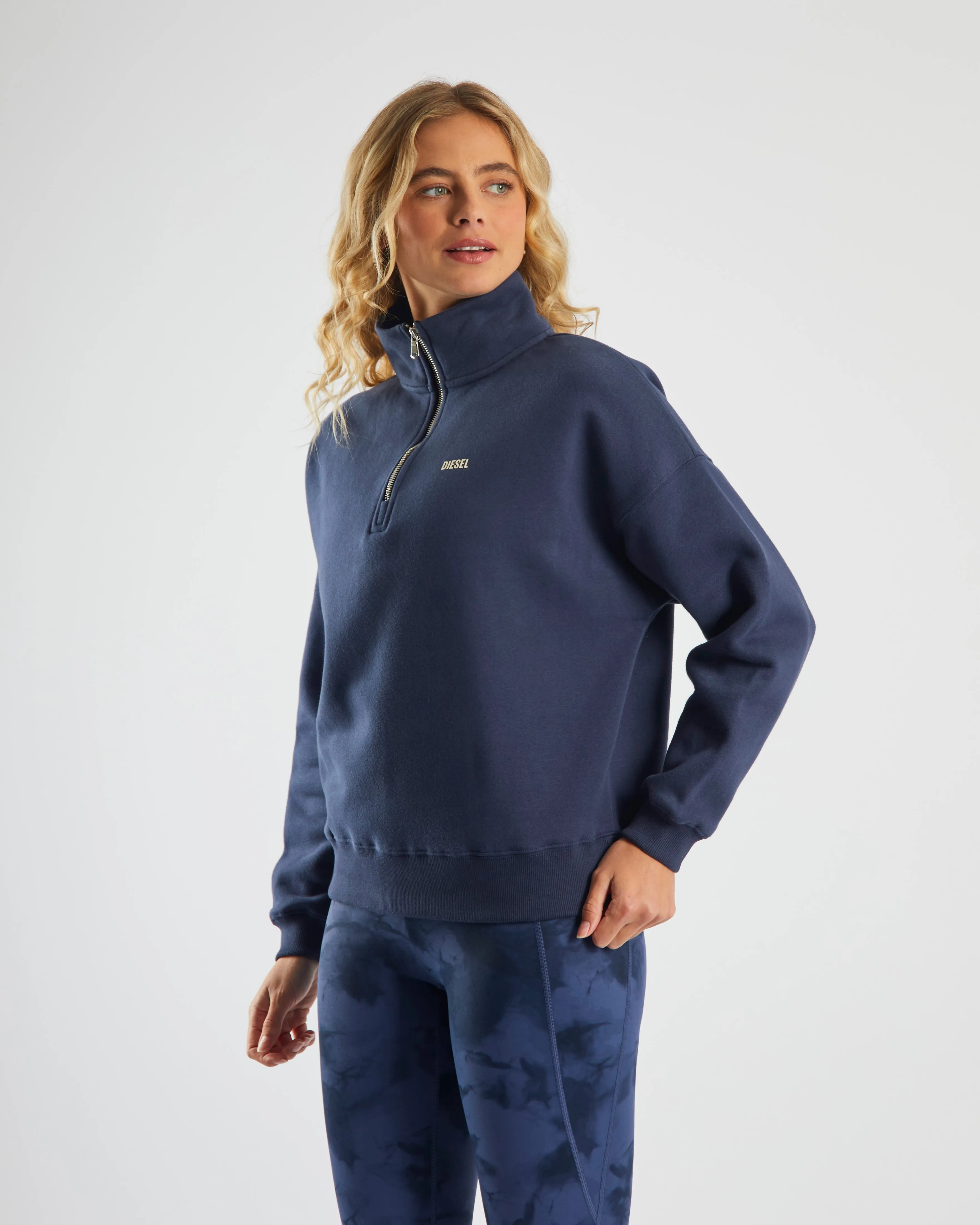 Karlene Half Zip Bluestone - Women's Clothing