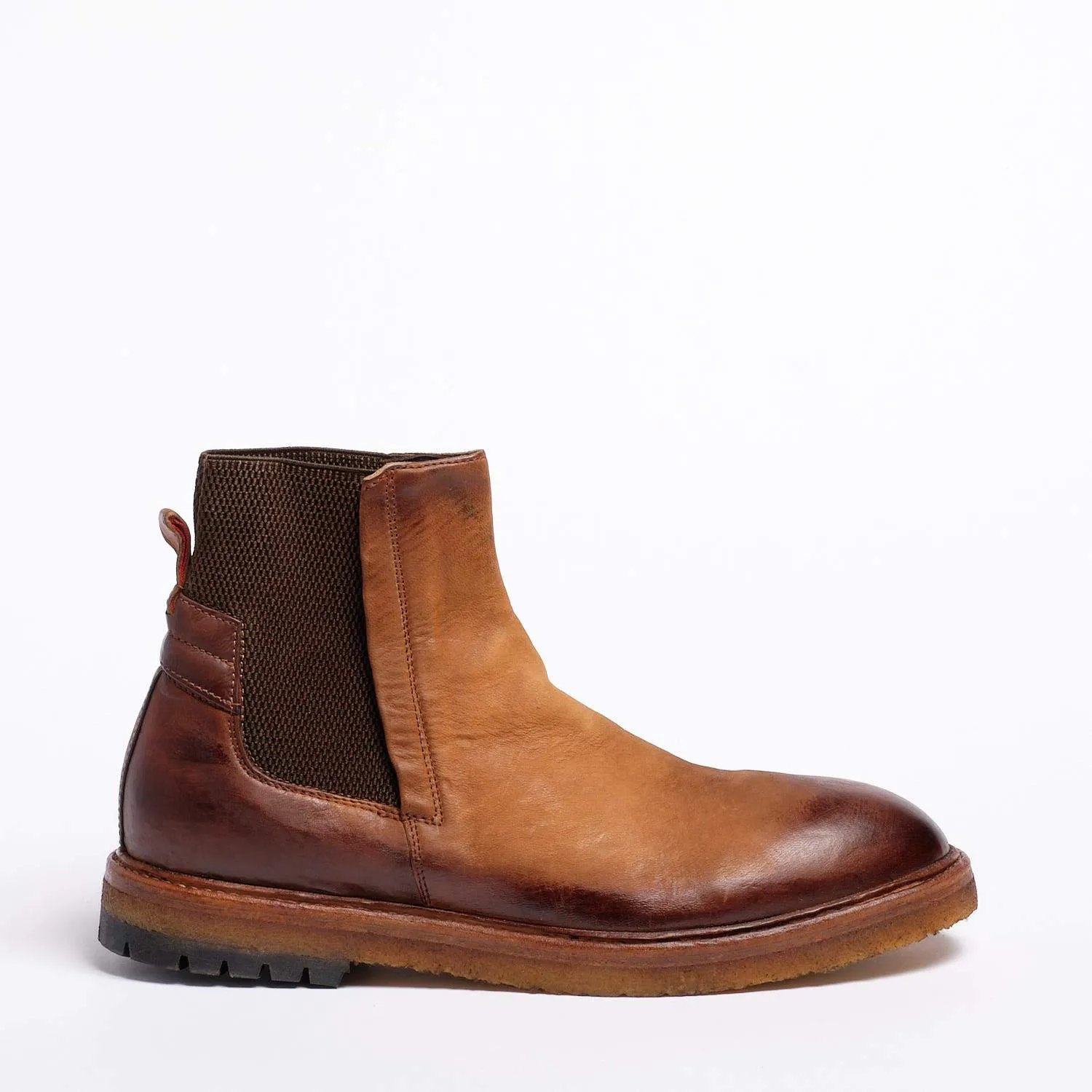 Kev Mid Boot - Natural Vacchetta leather senape