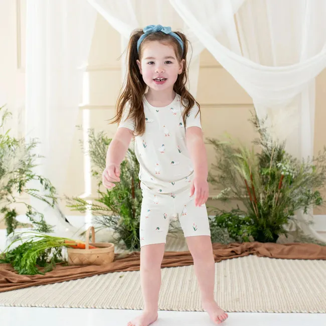 Kyte Baby Duck Printed Short Sleeve Toddler Pajama Set.