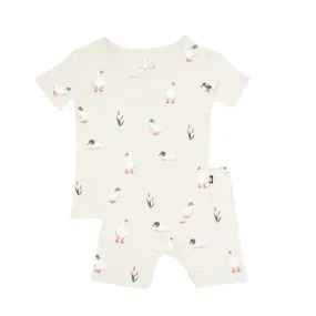 Kyte Baby Duck Printed Short Sleeve Toddler Pajama Set.