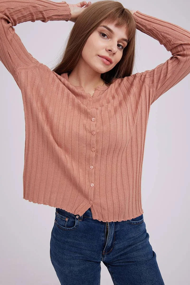 Layer Rib Cardigan