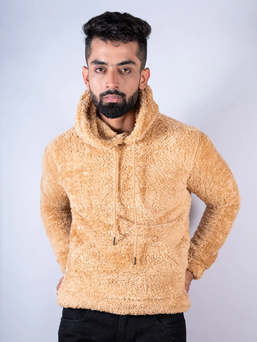 Light Brown Sherpa Hoodie