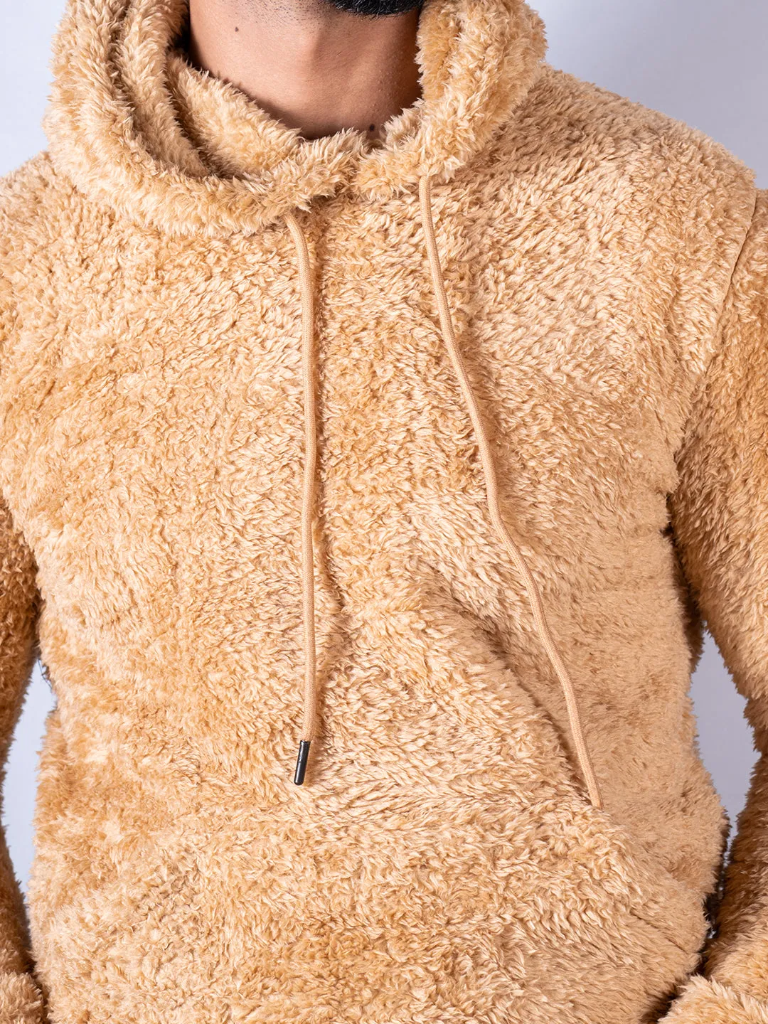 Light Brown Sherpa Hoodie