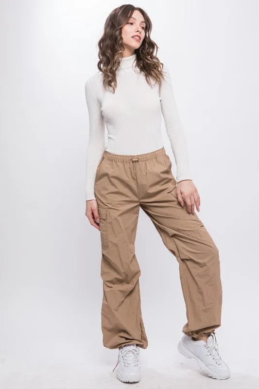 Loose Fit Cargo Pants with Parachute Design