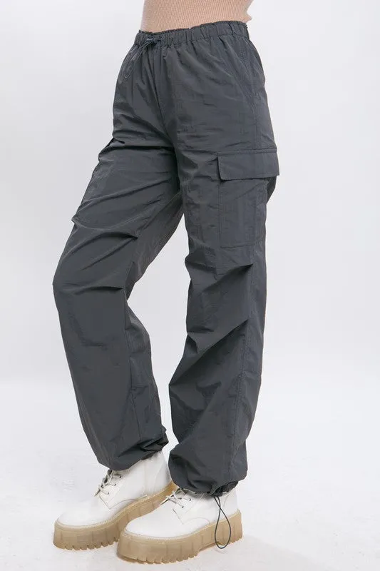 Loose Fit Cargo Pants with Parachute Design