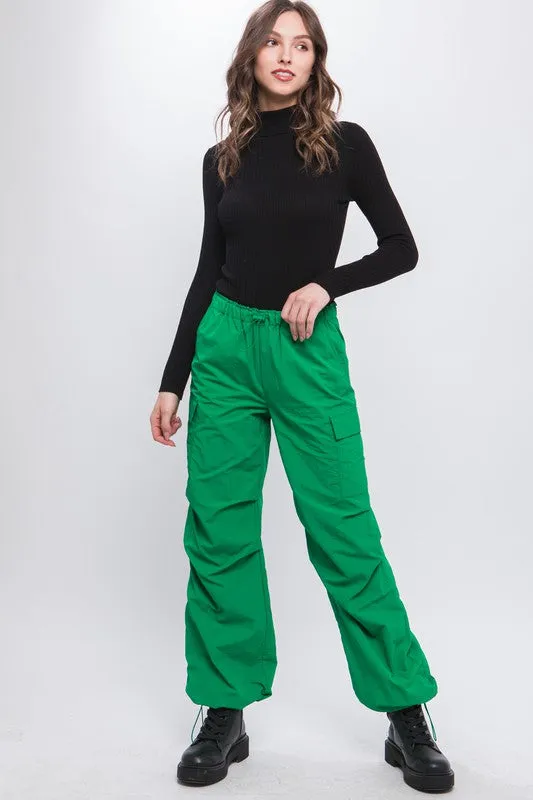 Loose Fit Cargo Pants with Parachute Design