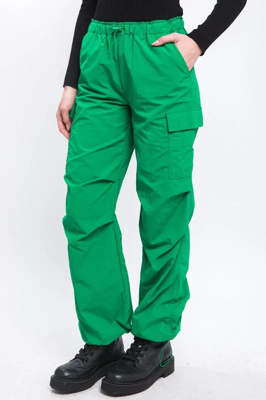 Loose Fit Cargo Pants with Parachute Design