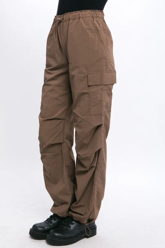 Loose Fit Cargo Pants with Parachute Design