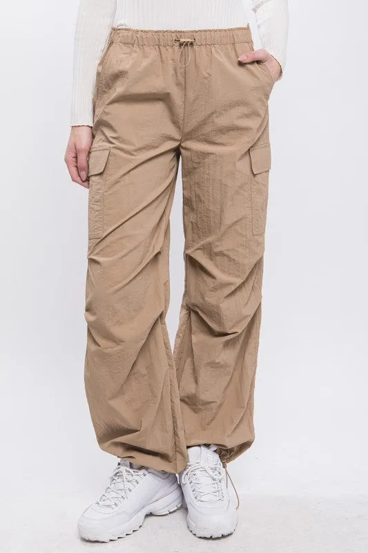 Loose Fit Cargo Pants with Parachute Design