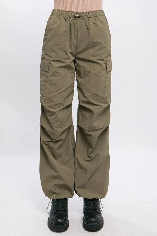 Loose Fit Cargo Pants with Parachute Design