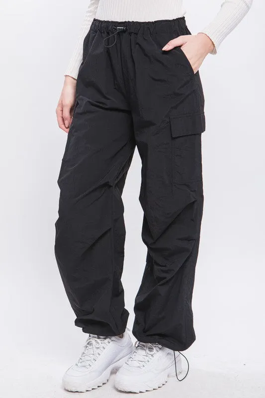 Loose Fit Cargo Pants with Parachute Design