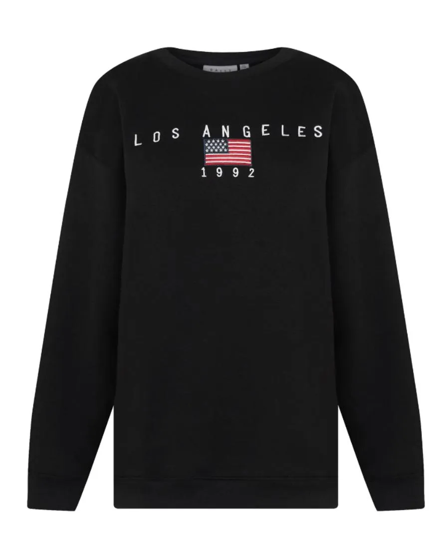 Los Angeles Sweatshirt Fleece with Oversized Logo