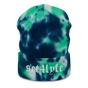 Low-key tie-dye beanie price availability.