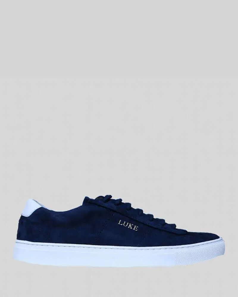 Luke PALM Suede Trainer Navy White Limited Edition