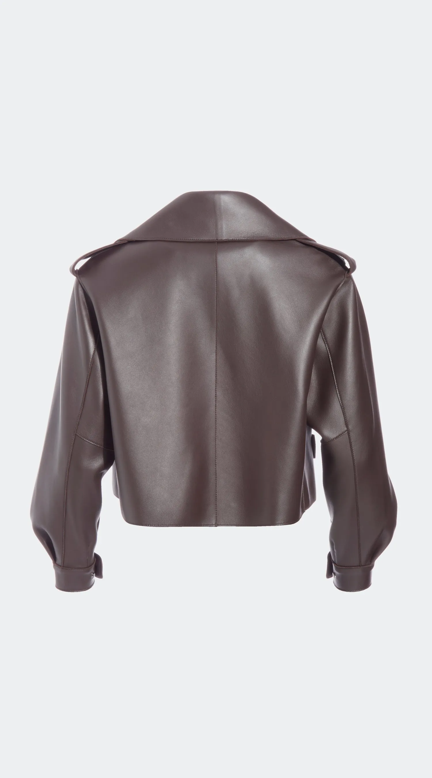 Luxy Oversized Leather Jacket - Sable