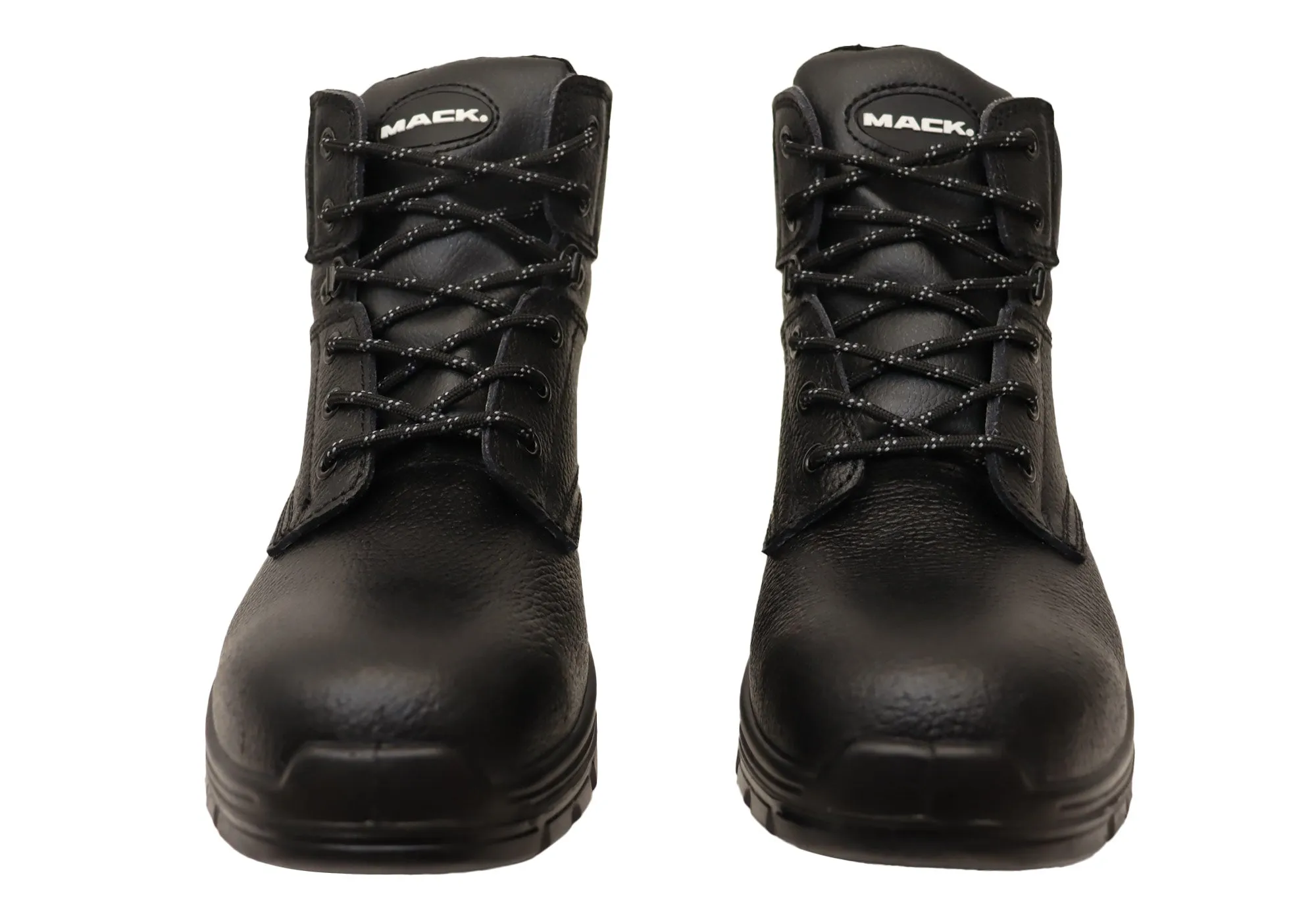 Mack Mens Comfortable Leather Tradesman Lace Up Safety Boots