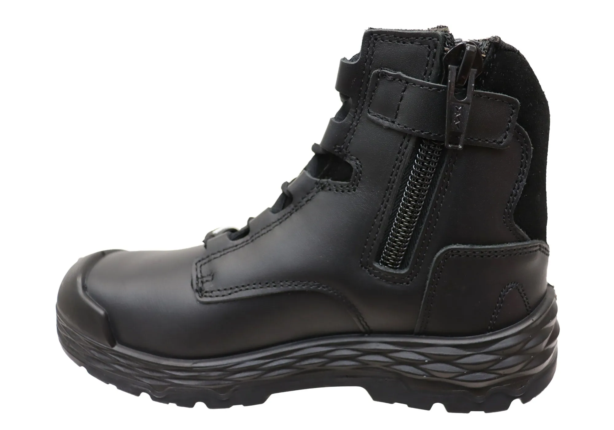 Mack Mens Force Leather Steel Toecap Safety Boots With Zip