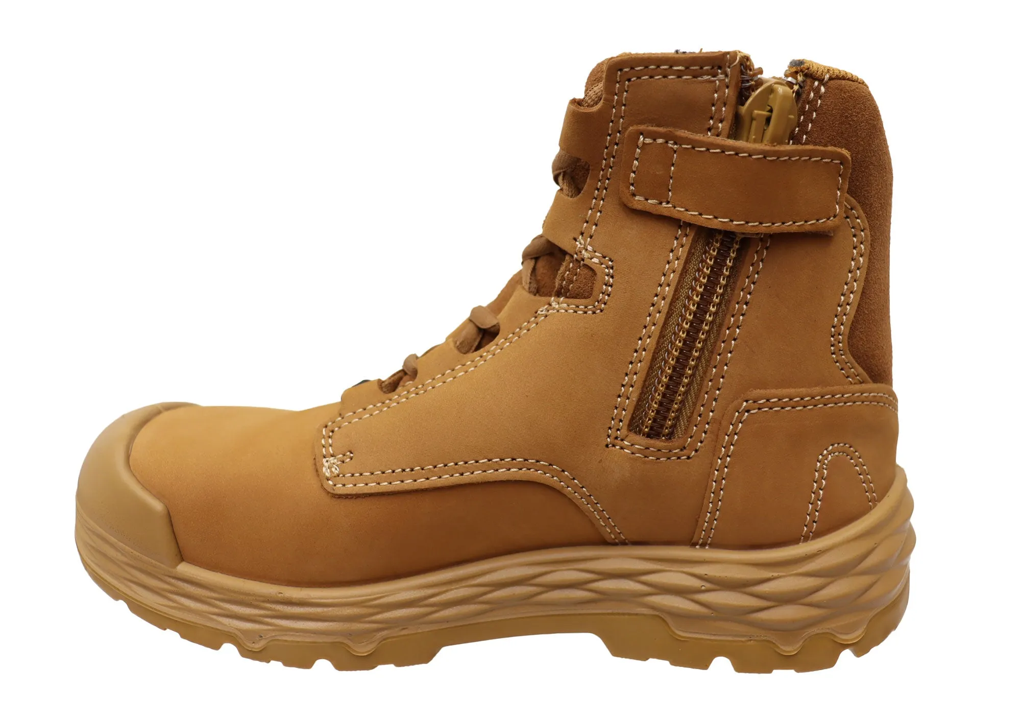 Mack Mens Force Leather Steel Toecap Safety Boots With Zip