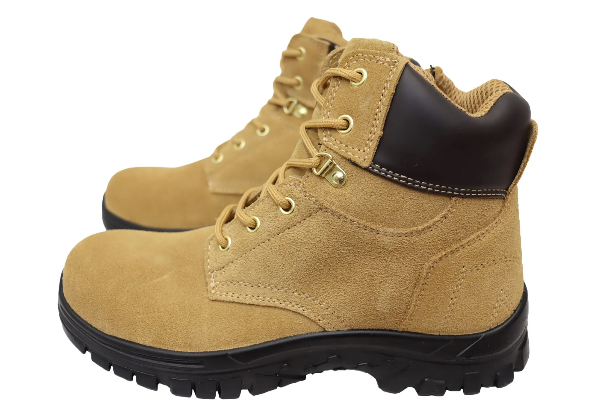 Mack Mens Leather Carpenter Lace Up Zip Safety Boots