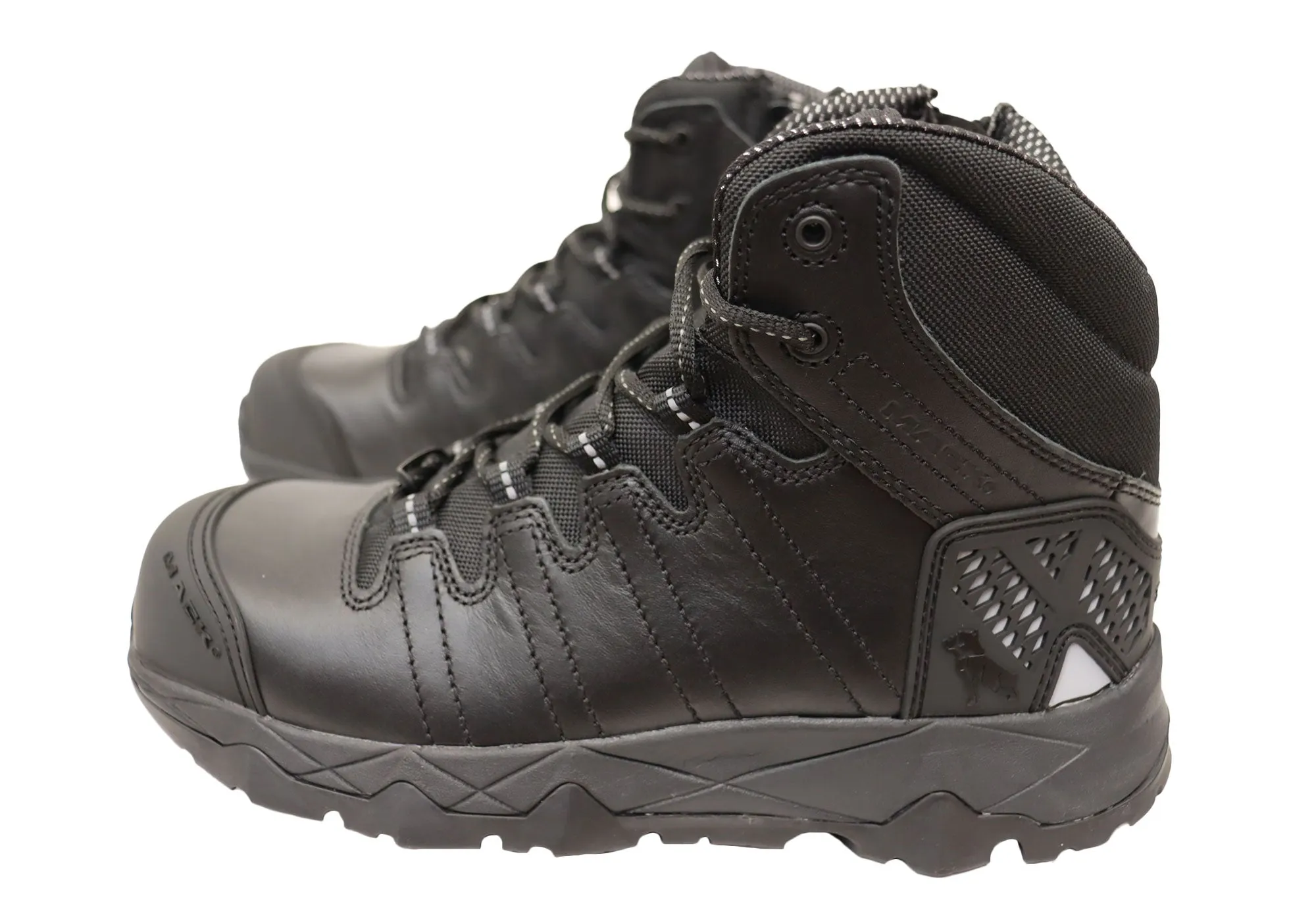 Mack Mens Octane Leather Composite Toe Safety Boots With Zip