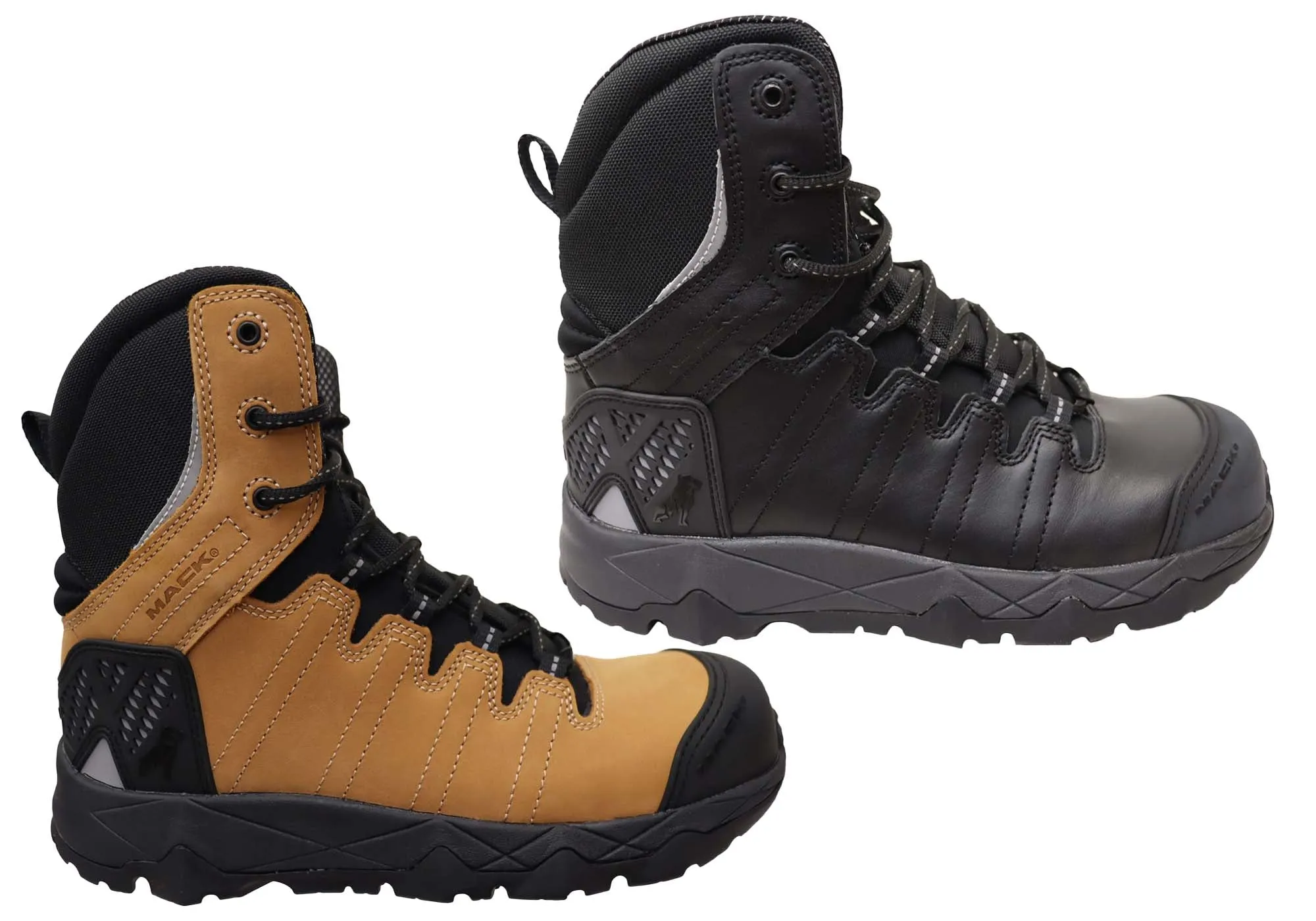 Mack Mens TerraPro Zip Leather Composite Toe Safety Boots With Zip