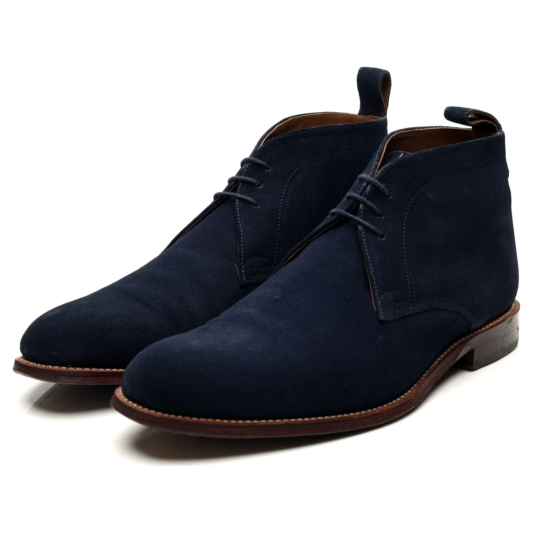 'Marcus' Navy Blue Suede Chukka Boots UK 9 F