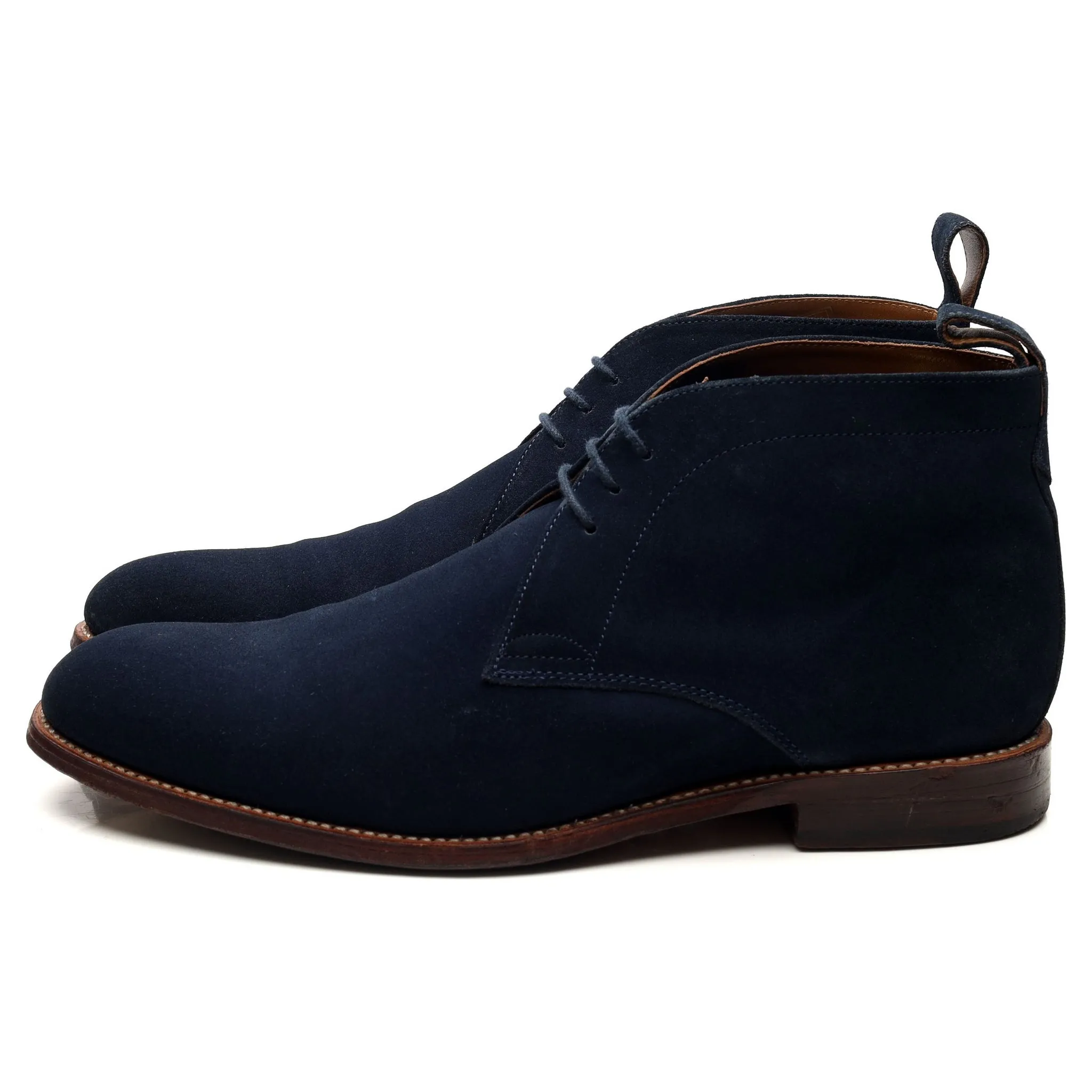 'Marcus' Navy Blue Suede Chukka Boots UK 9 F