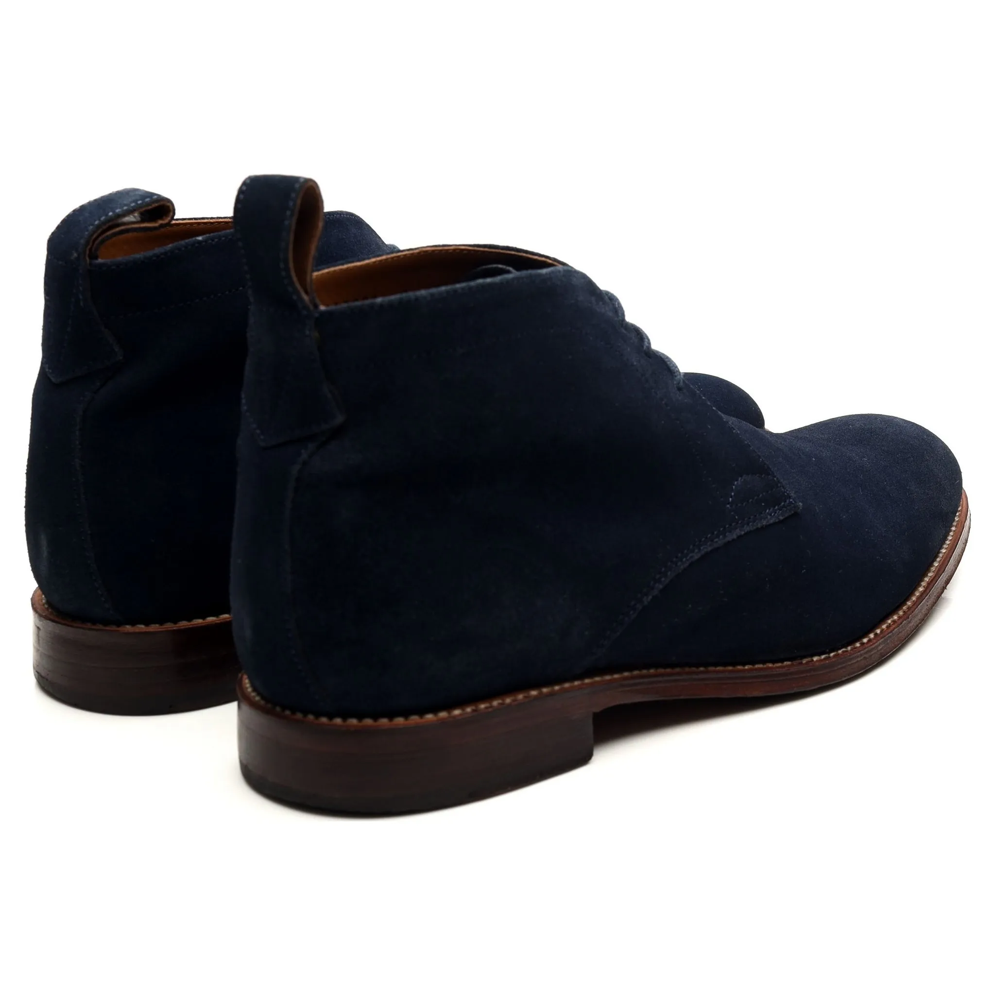 'Marcus' Navy Blue Suede Chukka Boots UK 9 F