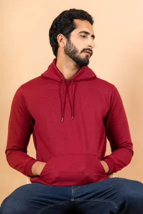 Maroon Solid Hoodie