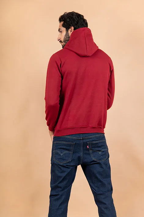 Maroon Solid Hoodie