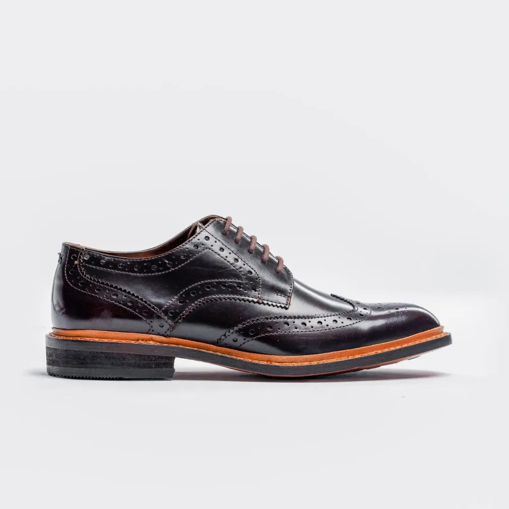 Men’s Goodyear Welted Shoes Premium Leather Bordo Brogues