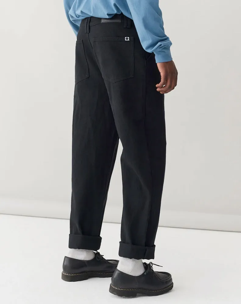 Men's black jeans pants.