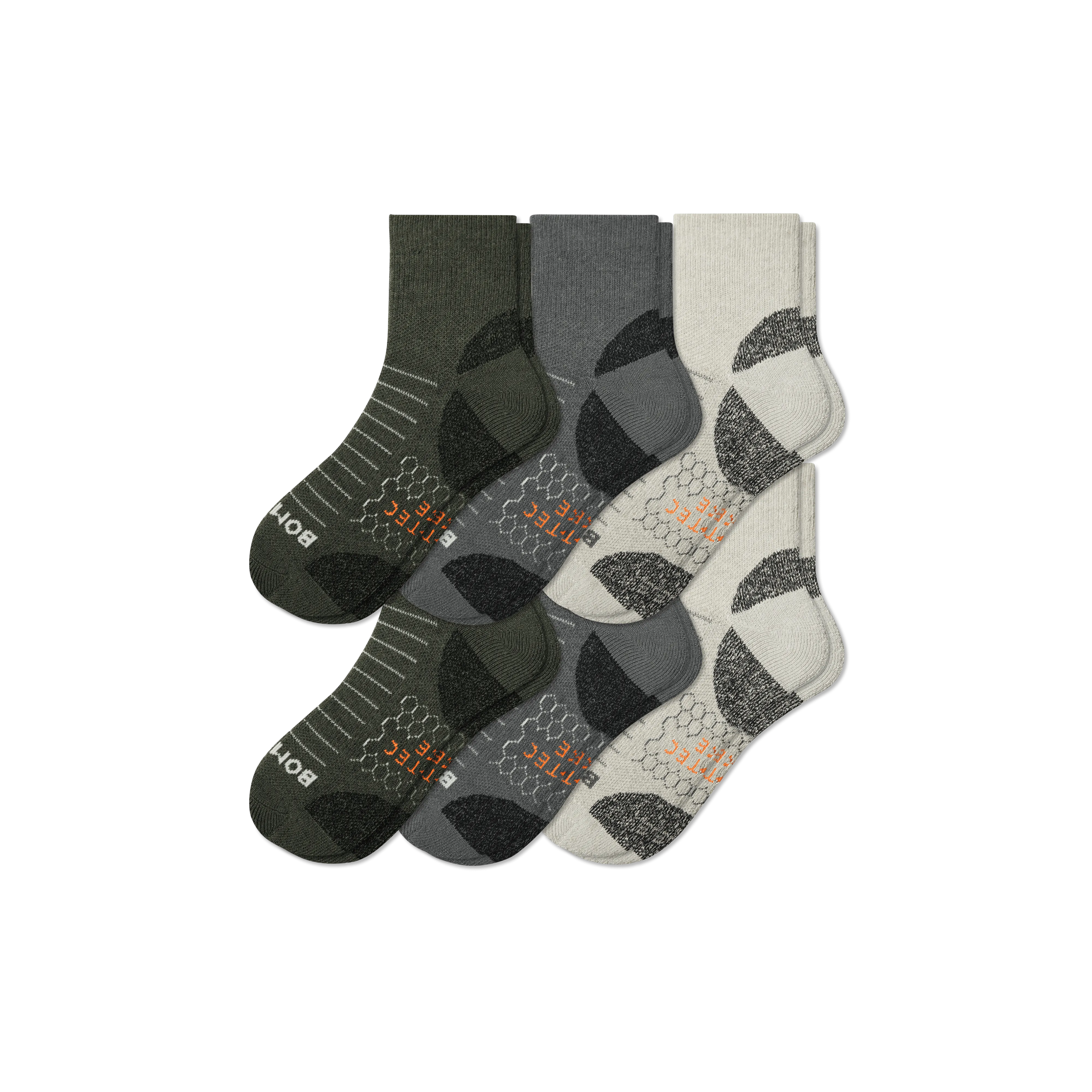 Men's Hiking Quarter Socks - 6-Pack