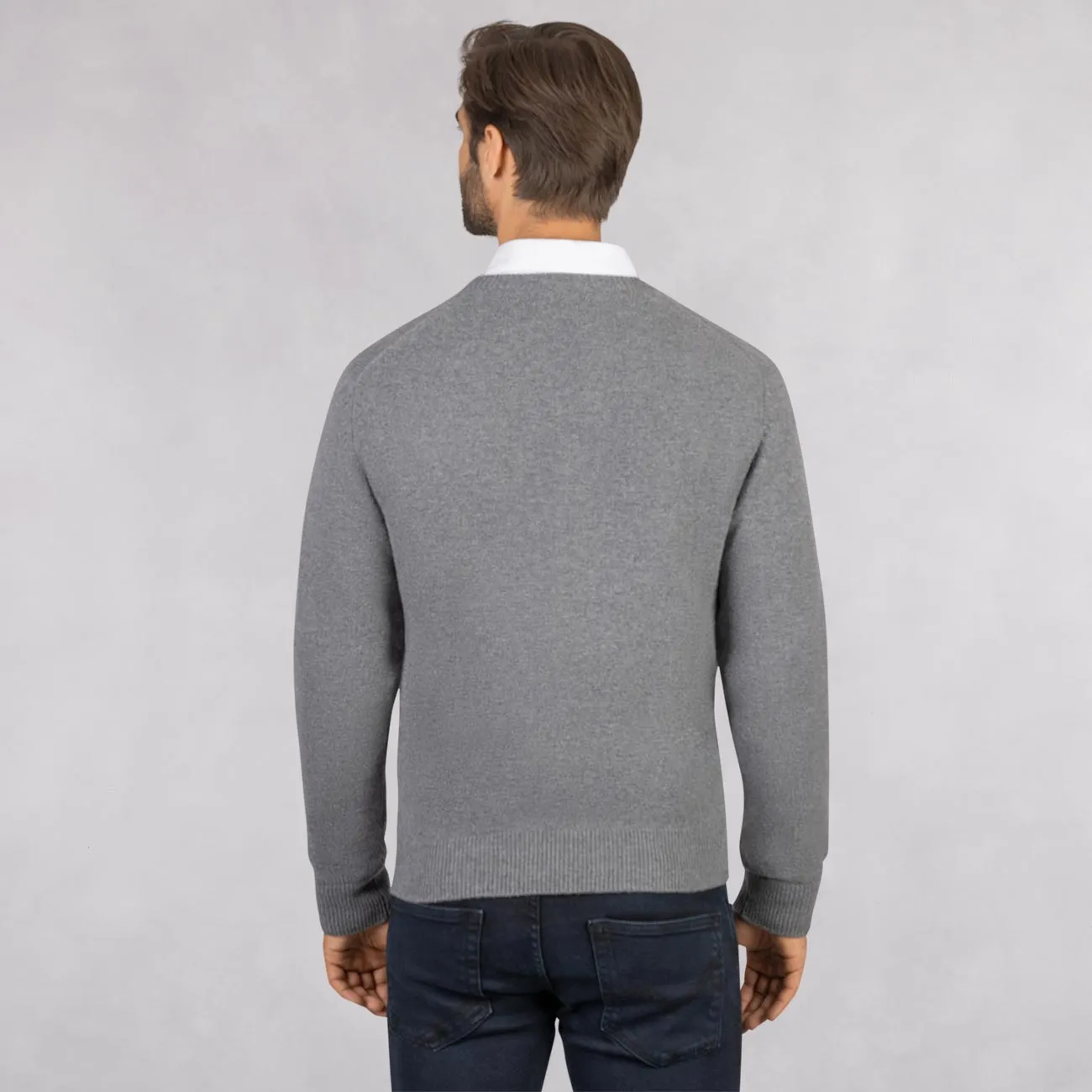 Men's Round Neck Wool Pullover Shirt