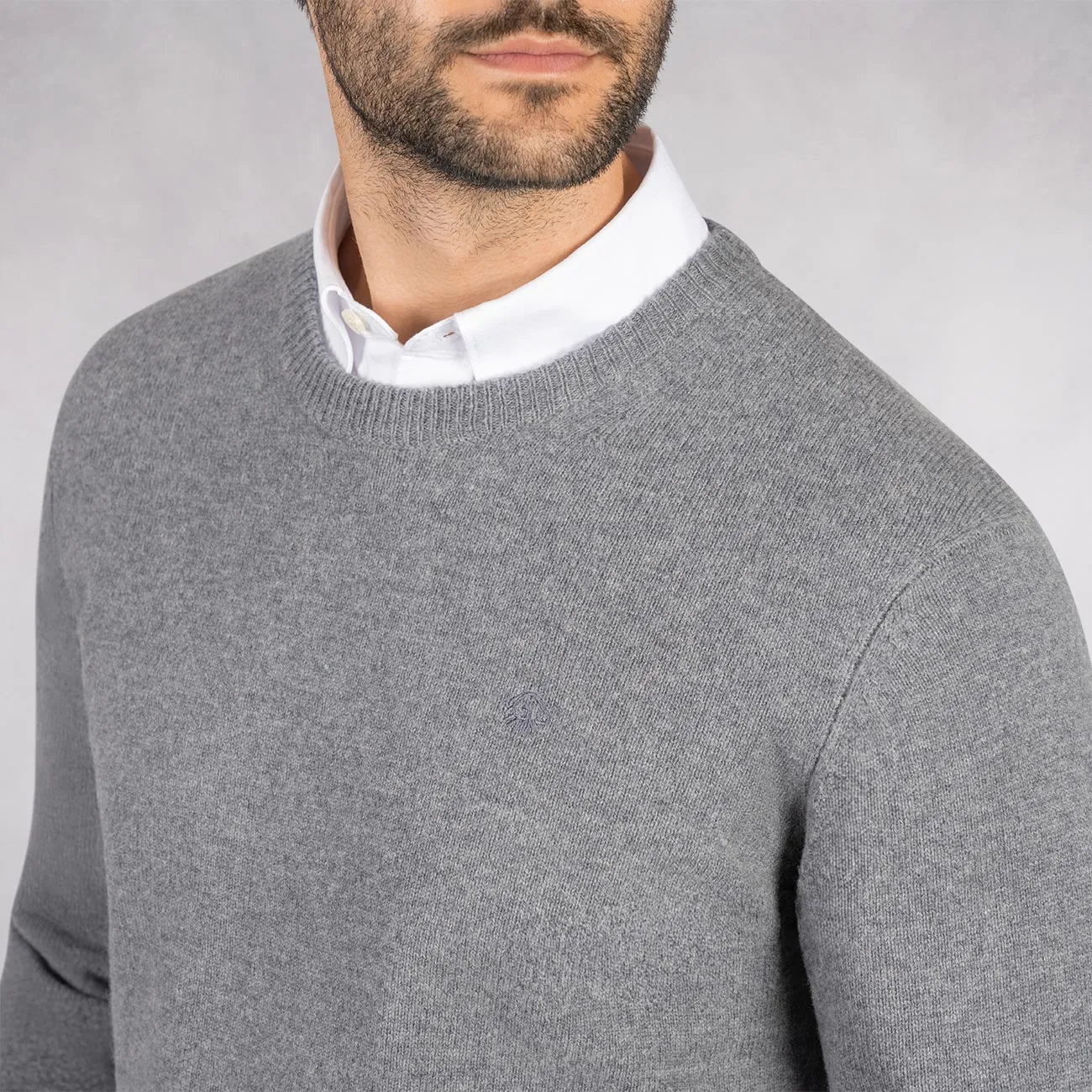 Men's Round Neck Wool Pullover Shirt