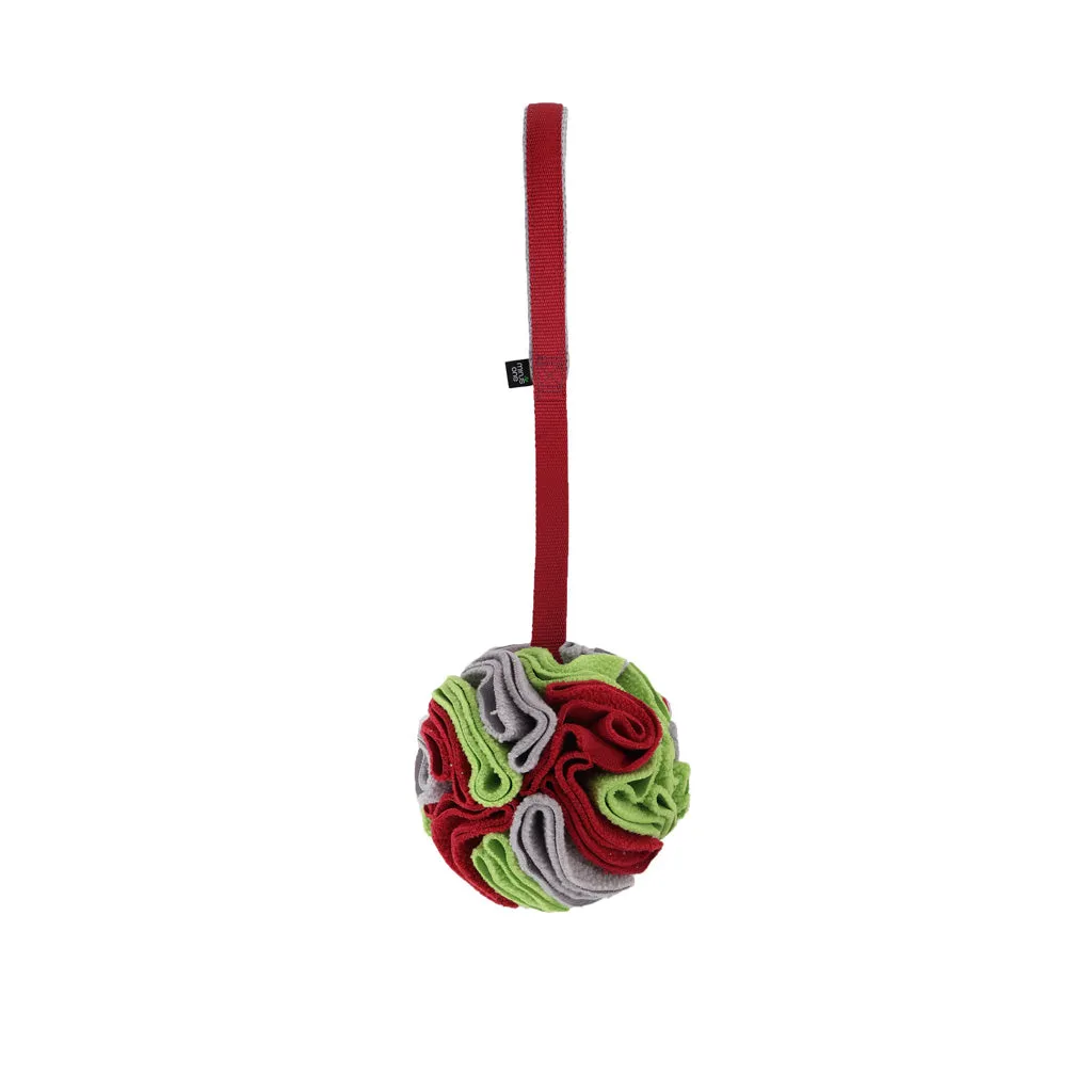 Minus One Fleece Dog Tug Toy - Fleece Tug Ball: A Highly Engaging Plaything for Dogs.