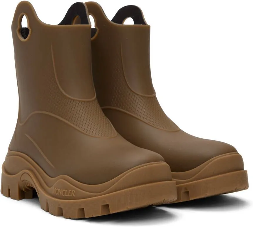 Moncler Brown Misty Rain Boots