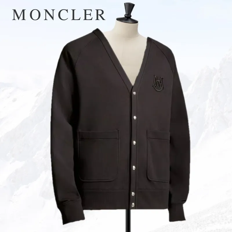 Moncler Embroidered Monogram Cardigan