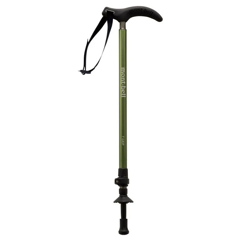 Montbell trekking pole T grip cam lock green navy