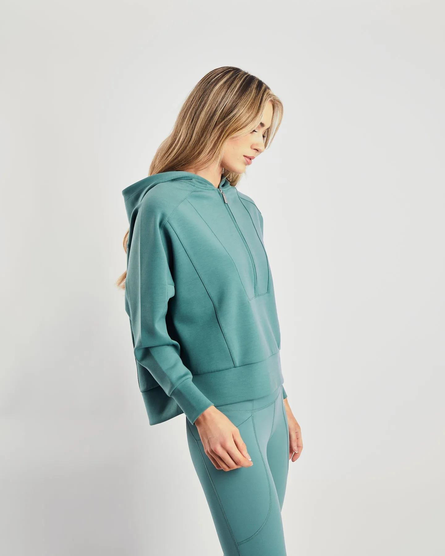 Mya Green Trail Half Zip Hood