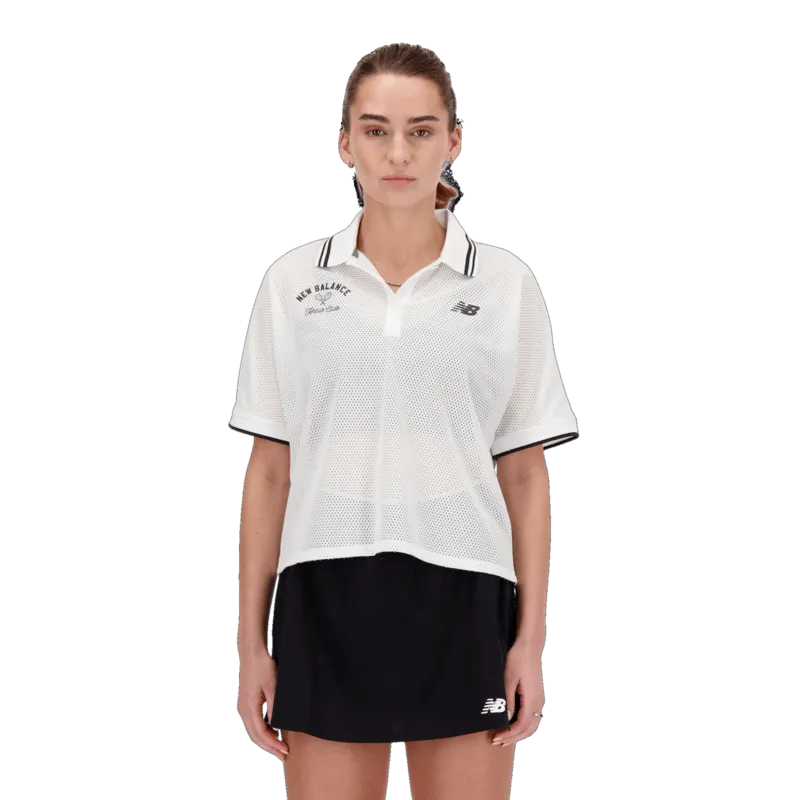 New Balance Women's Tournament Polo in Mesh.