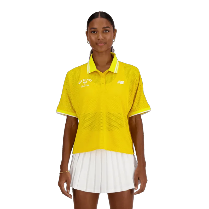 New Balance Women's Tournament Polo in Mesh.