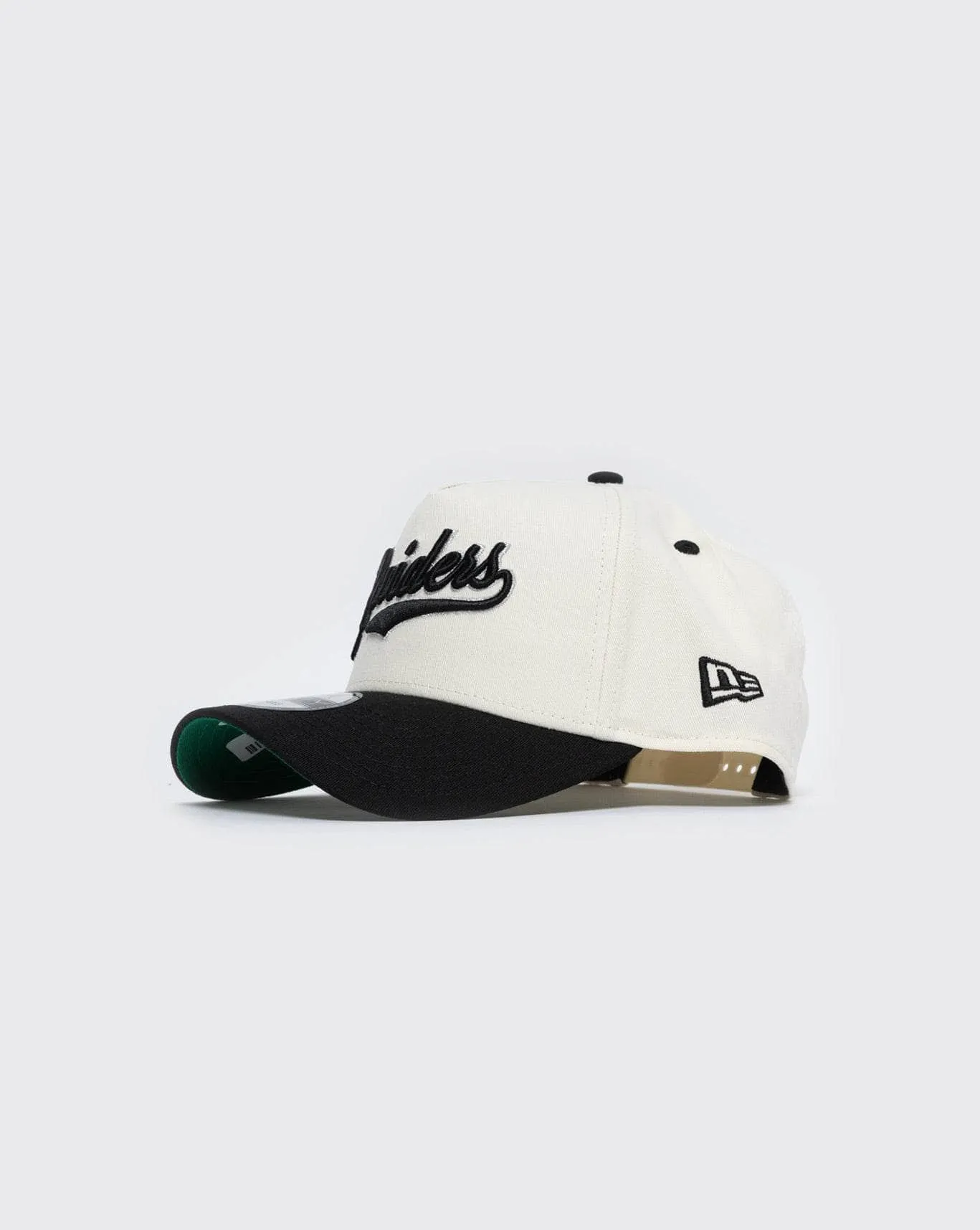 New Las Vegas Raiders Chrome Script Era 940 A-Frame Cap