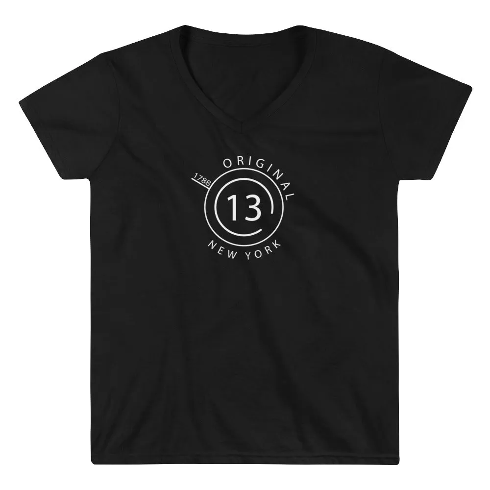 New York Women's Casual V-Neck Shirt - Original 13